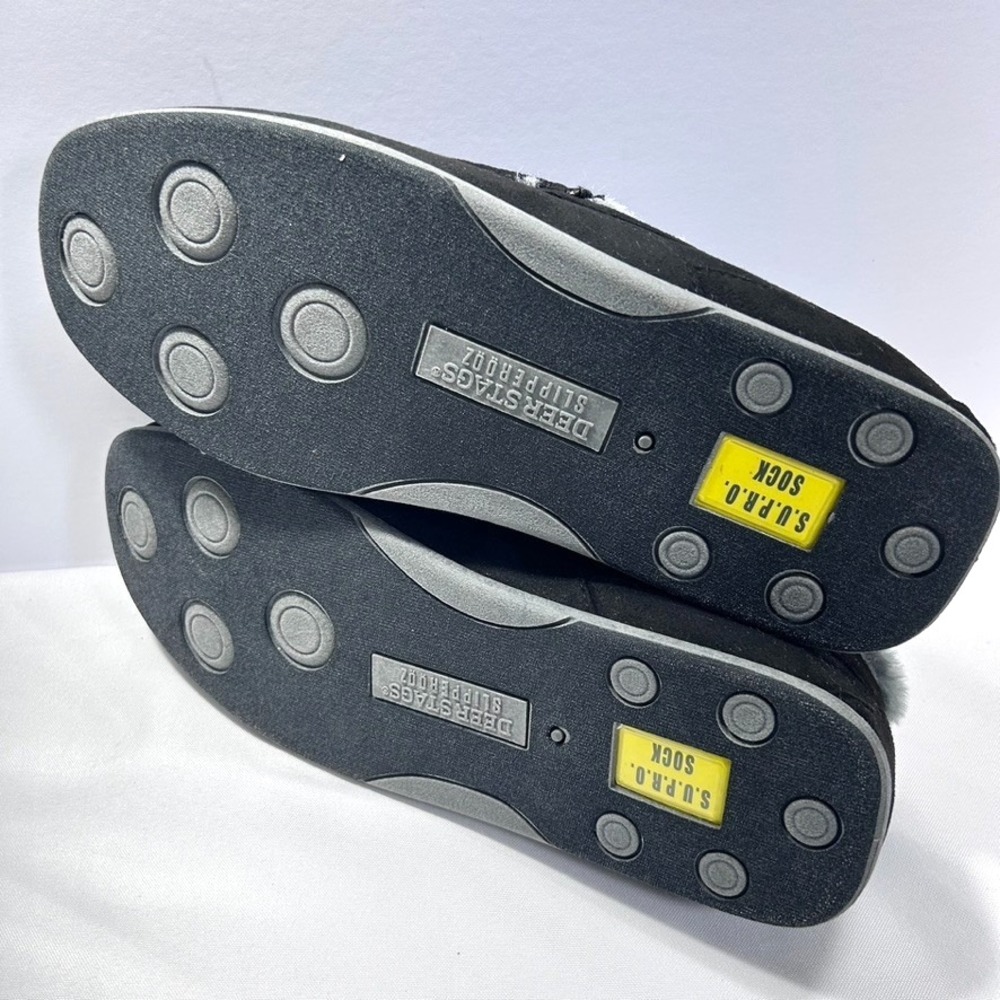 Deer Stags Spun Microsuede Slipper S.U.P.R.O Technology Men's Black US 13W - Picture 8 of 10
